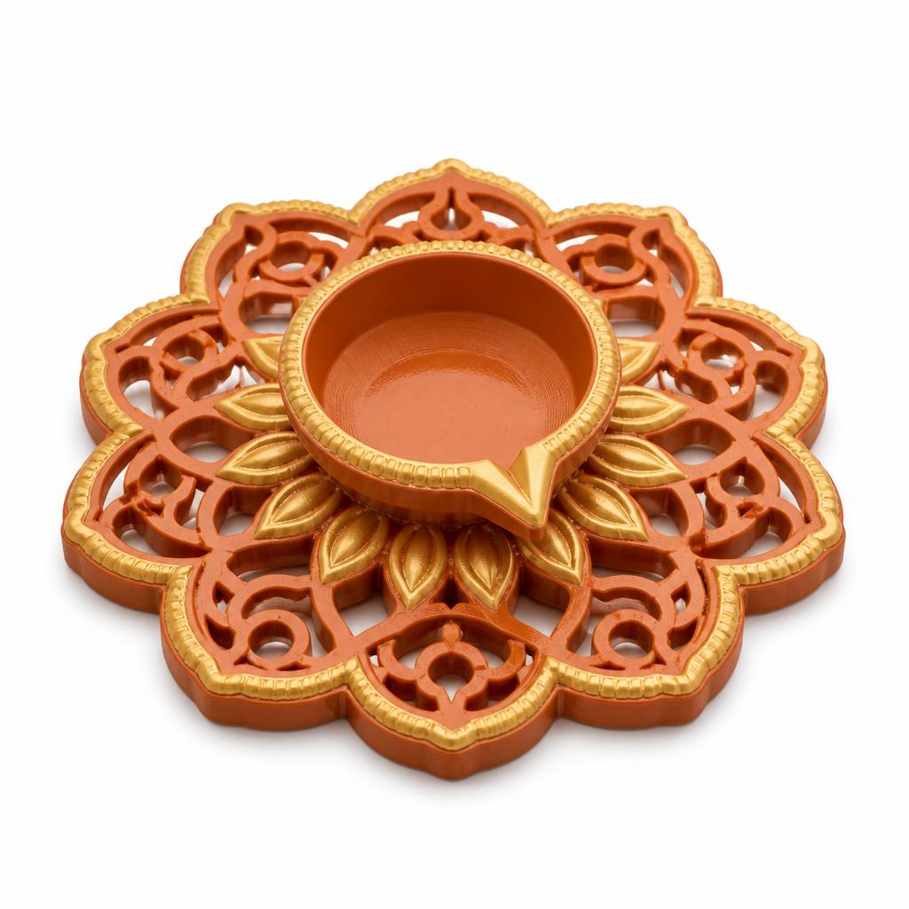Rangoli Diya Stand — 3D printed by Spellbold Technologies